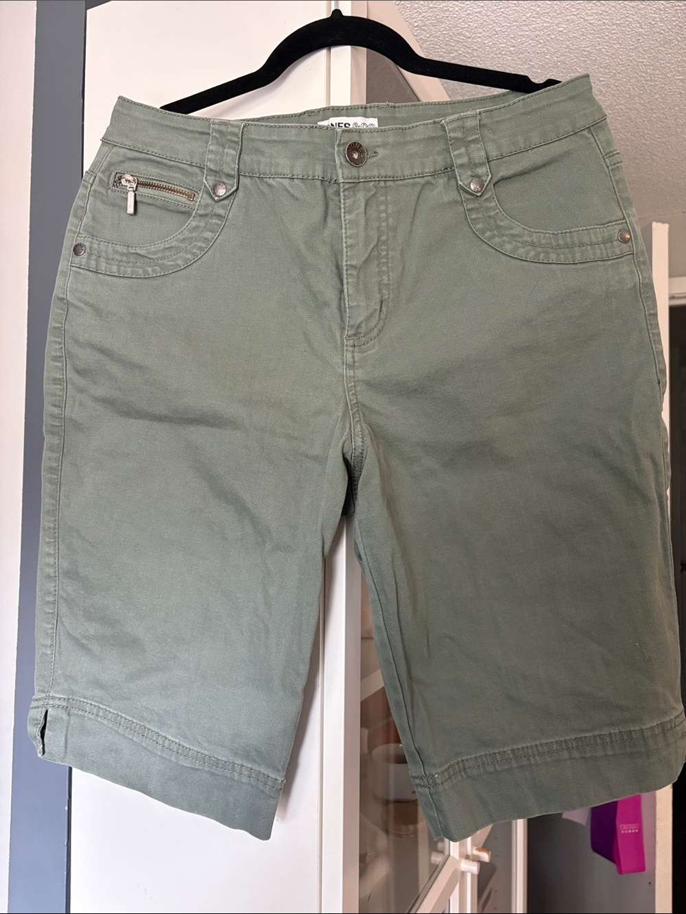 Olive Green Women’s Casual Bermuda Shorts